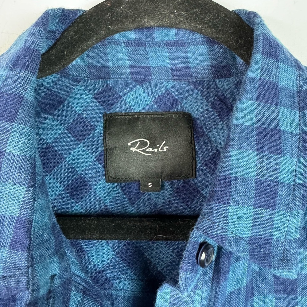 Rails Val Tie Front Shirt Linen In Indigo Coast Small - Picture 4 of 8